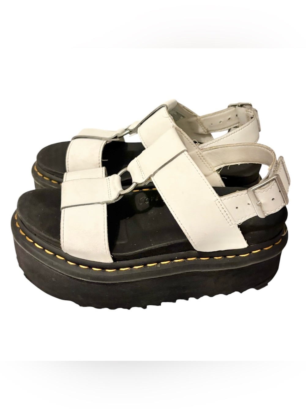 Dr. Martens FRANCIS LEATHER PLATFORM STRAP SANDALS Size 7.5 - Picture 3 of 4